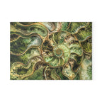 Ammonite Fossil Glass Serving Board