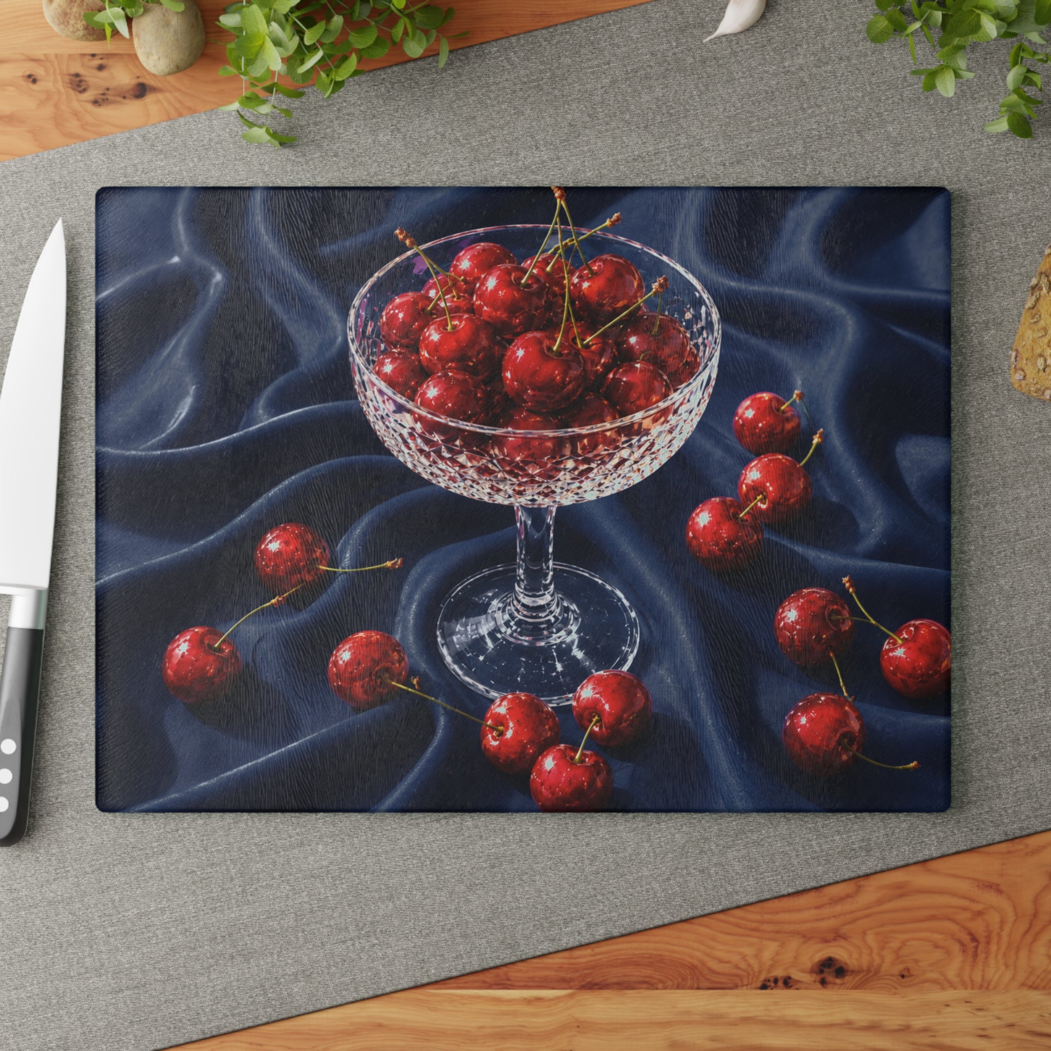 Cherry Glass Dessert Board