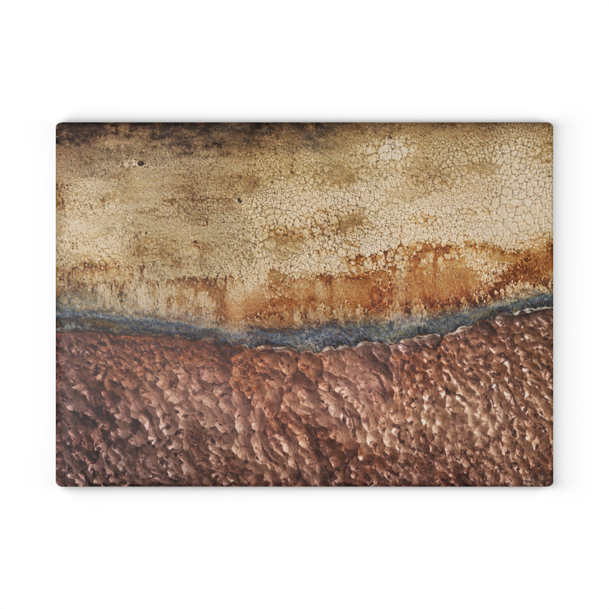 Rustic Earth Glass Serving Board