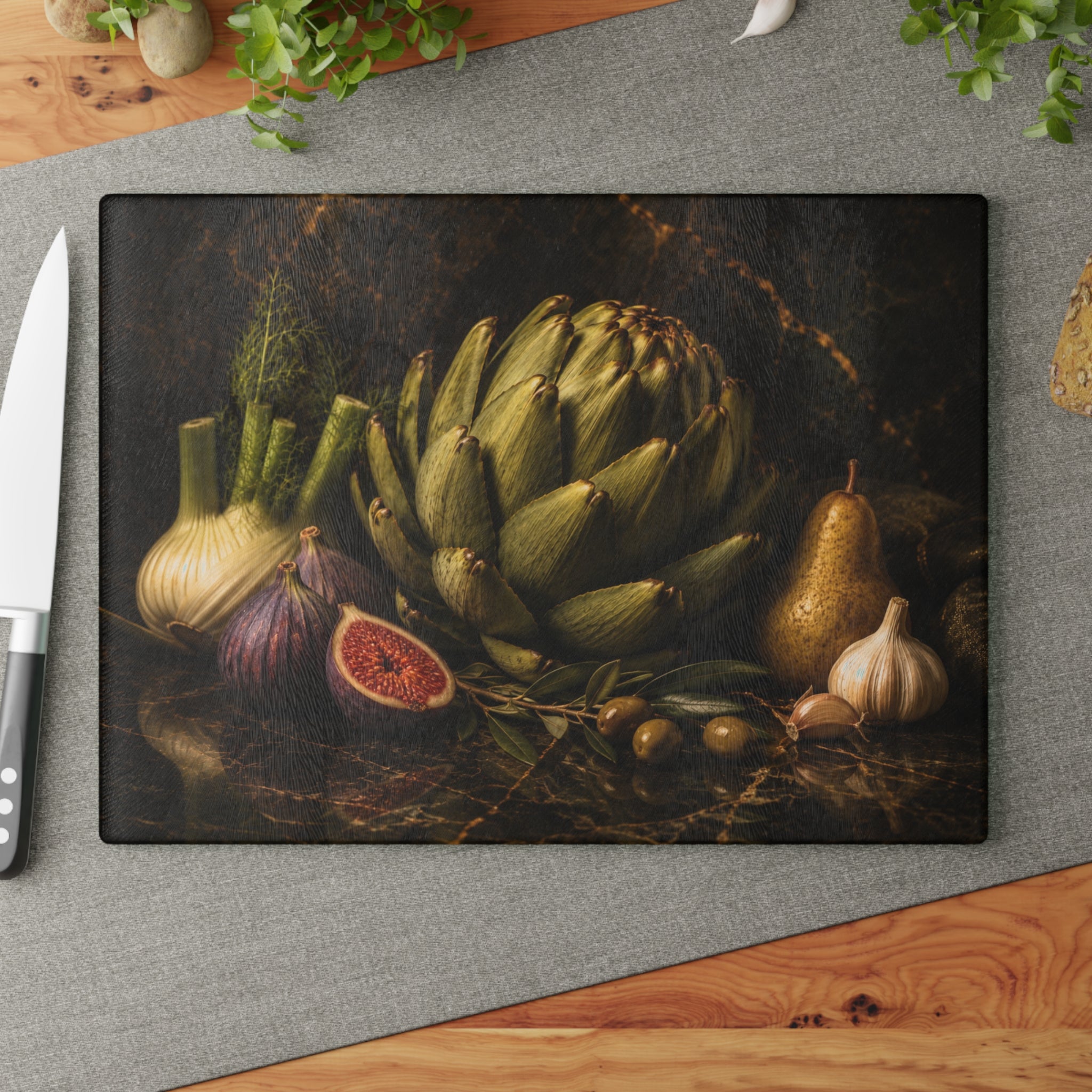 Harvest Glass Serving Board