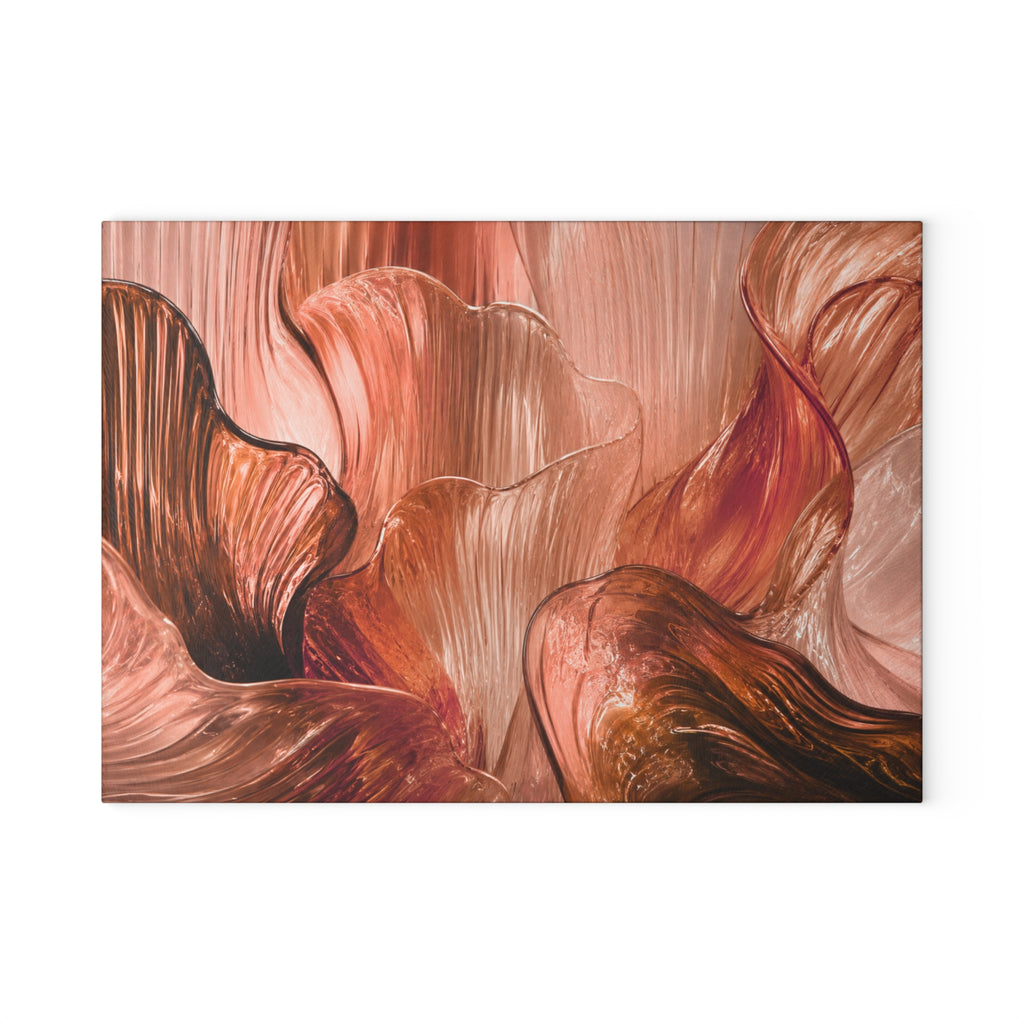 Rose Copper Flow Glass Serving Board
