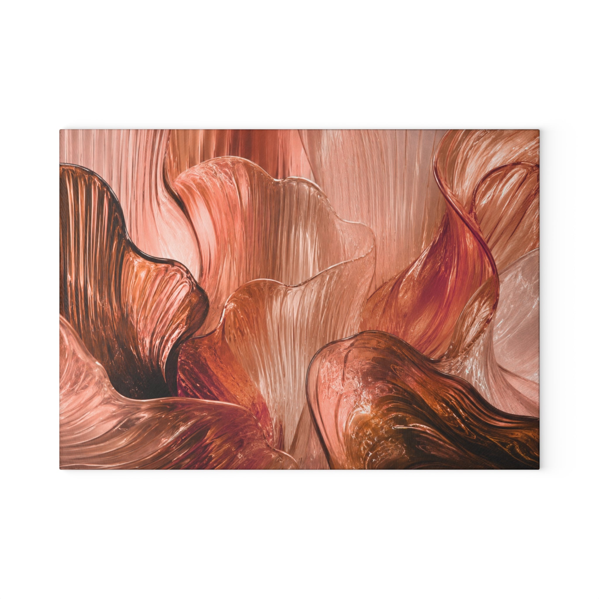 Rose Copper Flow Glass Serving Board