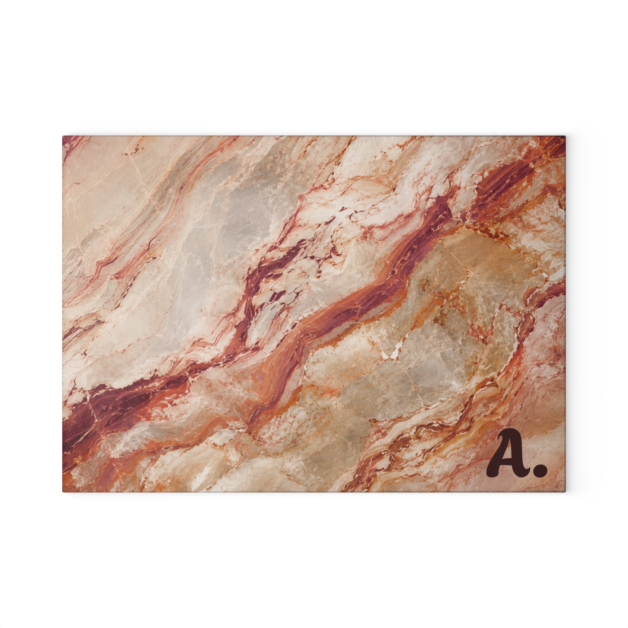 Rose Marble Glass Serving Board
