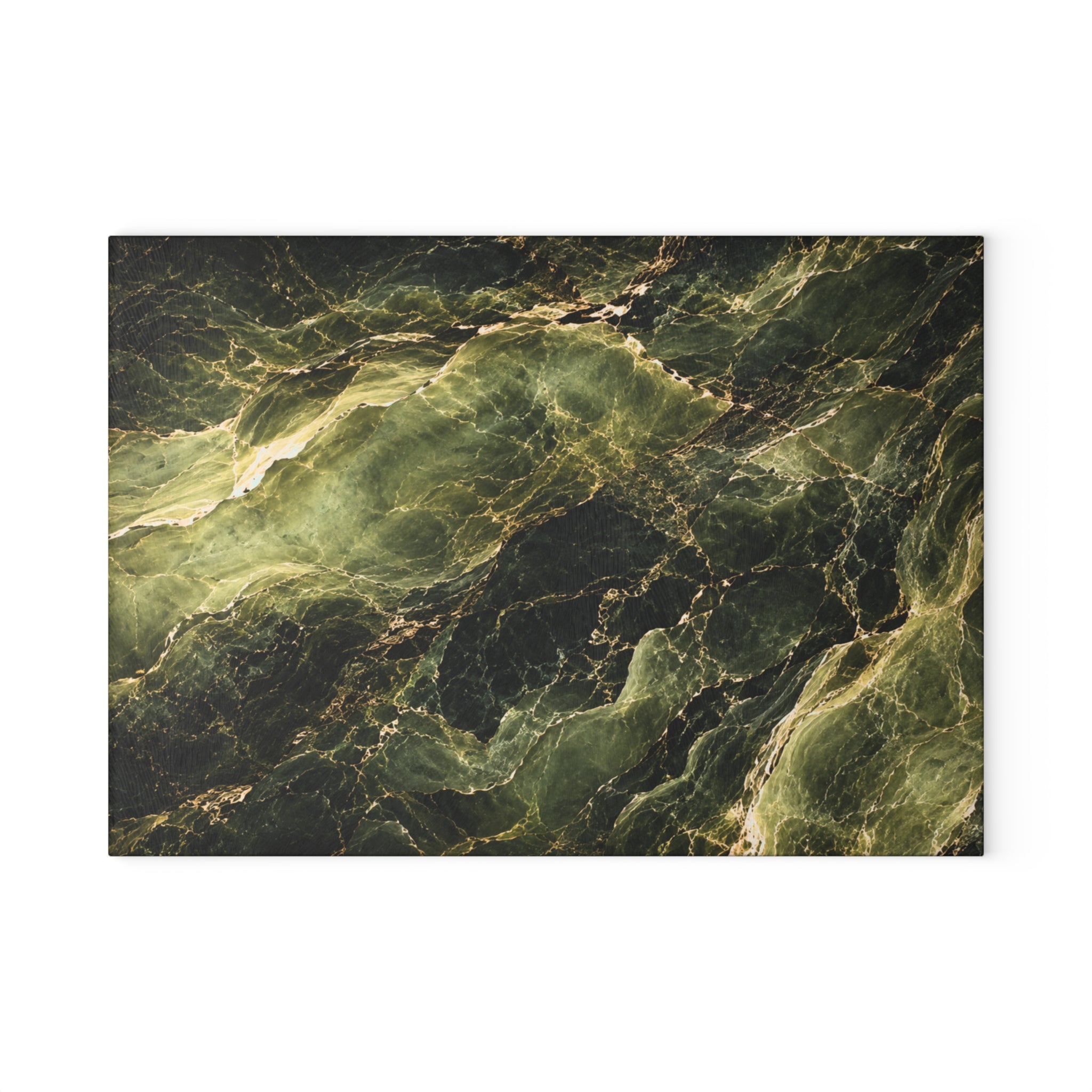 Green Marble Glass Charcuterie Board — Luxury Anniversary & Couples Kitchen Gift