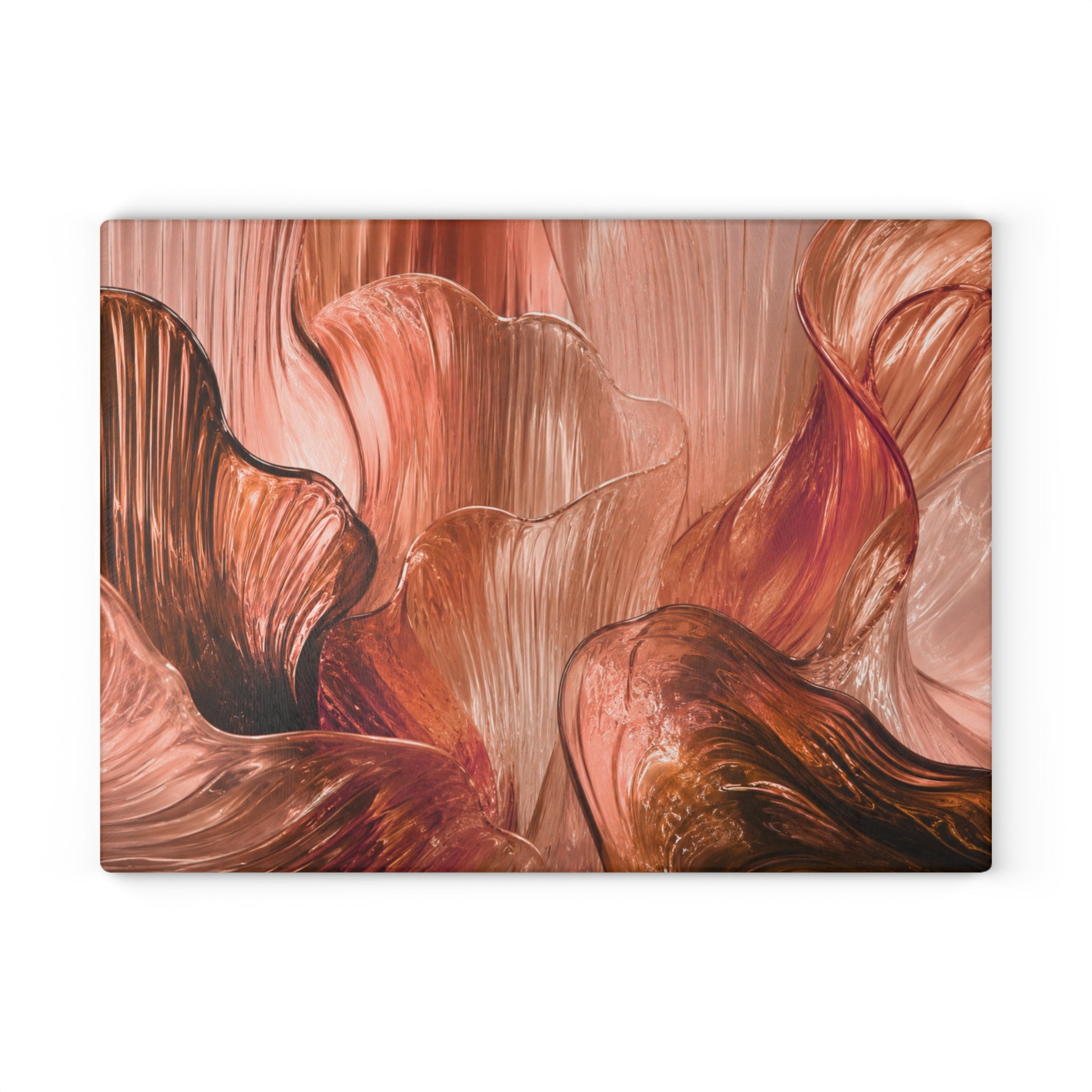 Rose Copper Flow Glass Serving Board
