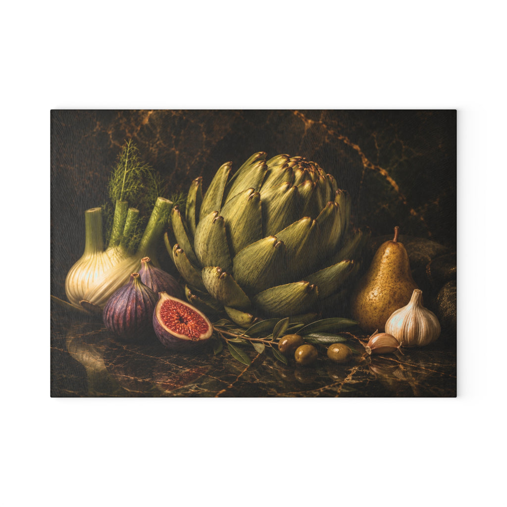 Dark Harvest Glass Serving Board