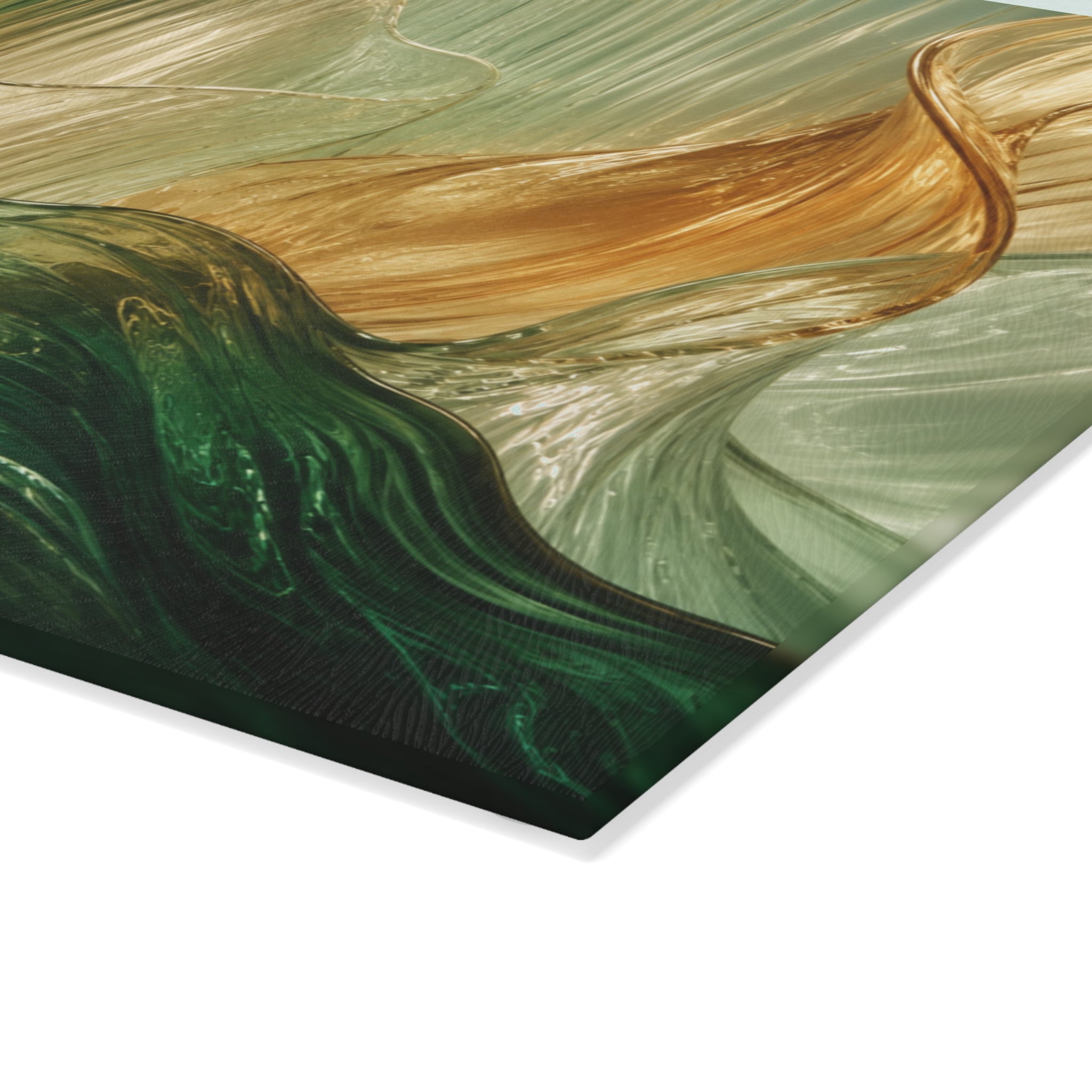 Emerald Art Glass Serving Board — Modern Kitchen Decor & Luxury Housewarming Gift