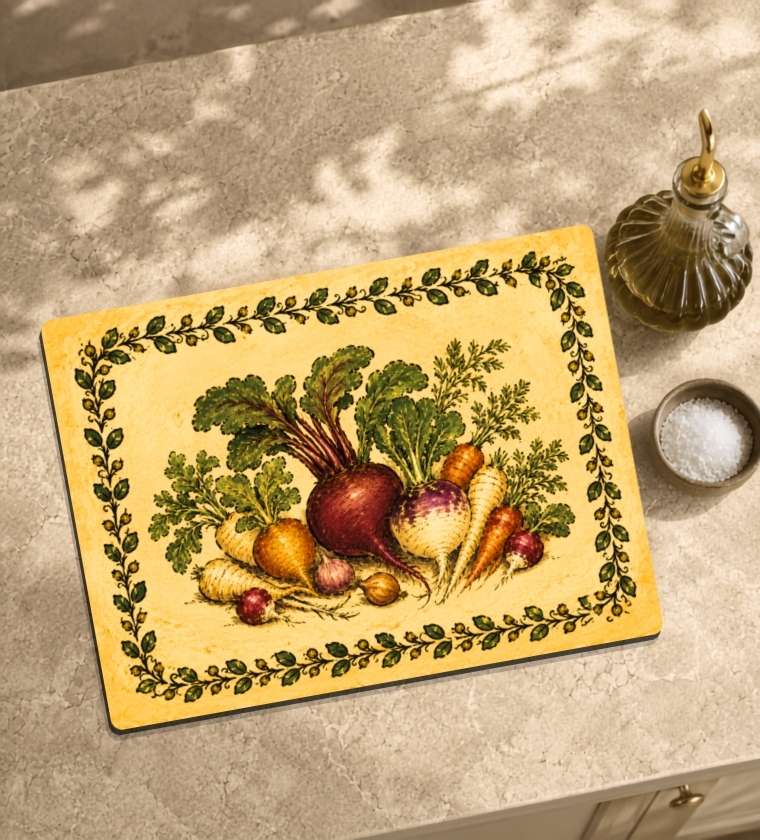 Botanical Glass Serving Board