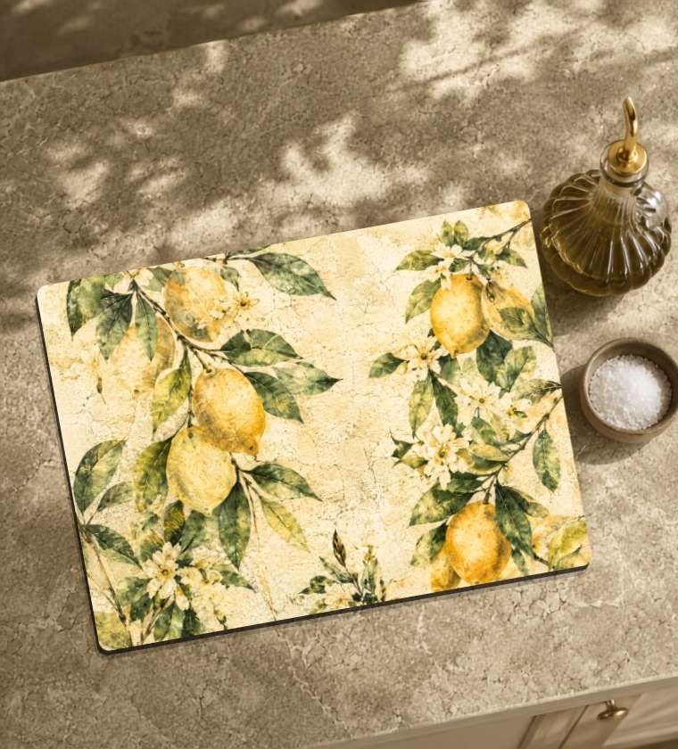 Lemon Blossom Glass Board