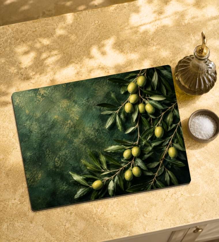 Olive Glass Kitchen Board
