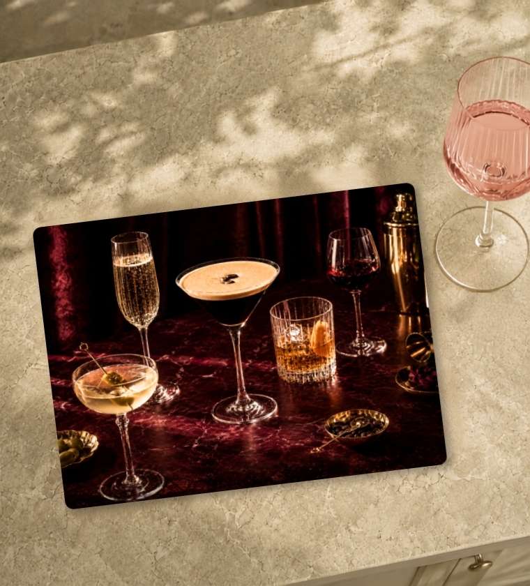 Moody Cocktail Glass Board