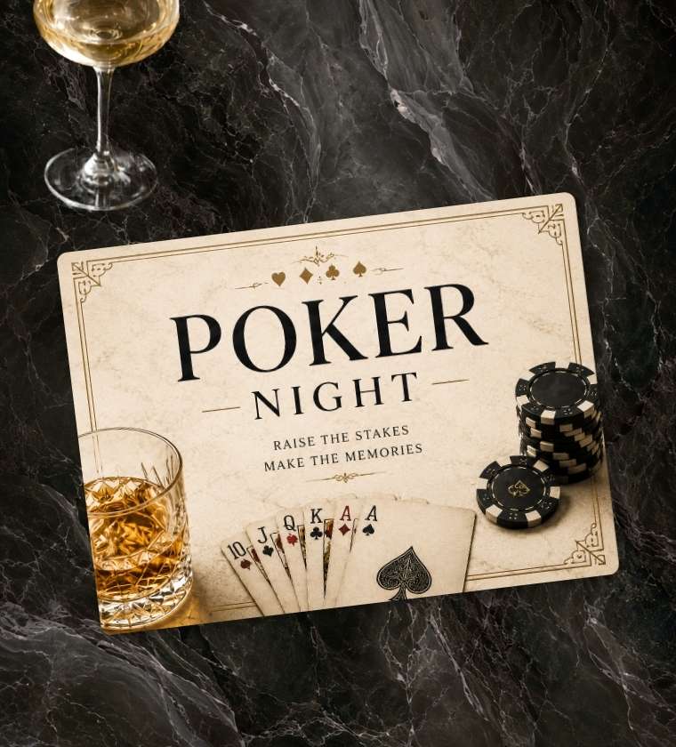 Poker Night Serving Board