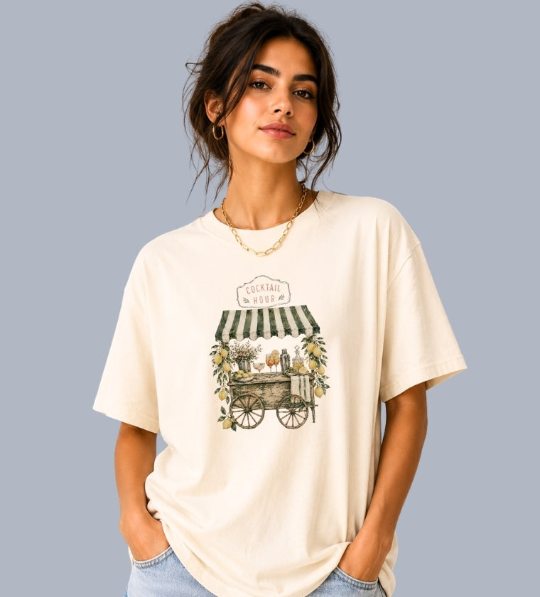 Cocktail Cart Graphic T-shirt