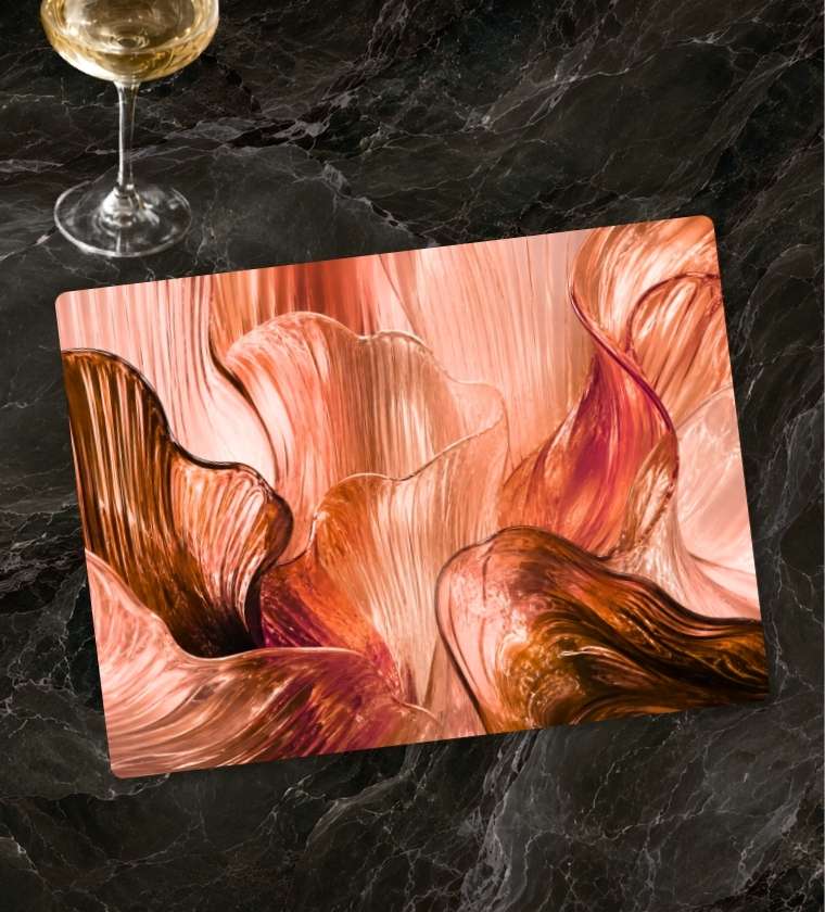 Rose Glass Serving Board