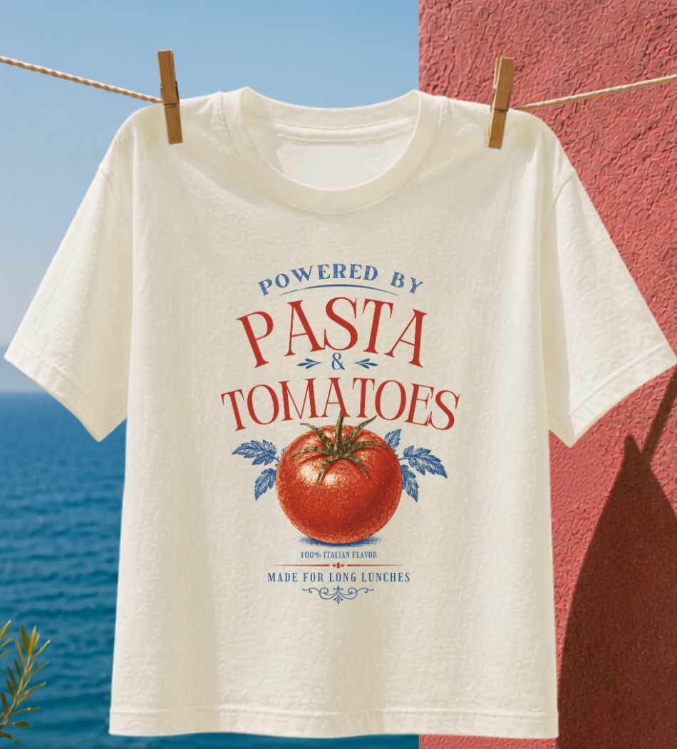 Pasta & Tomatoes Foodie T-shirt
