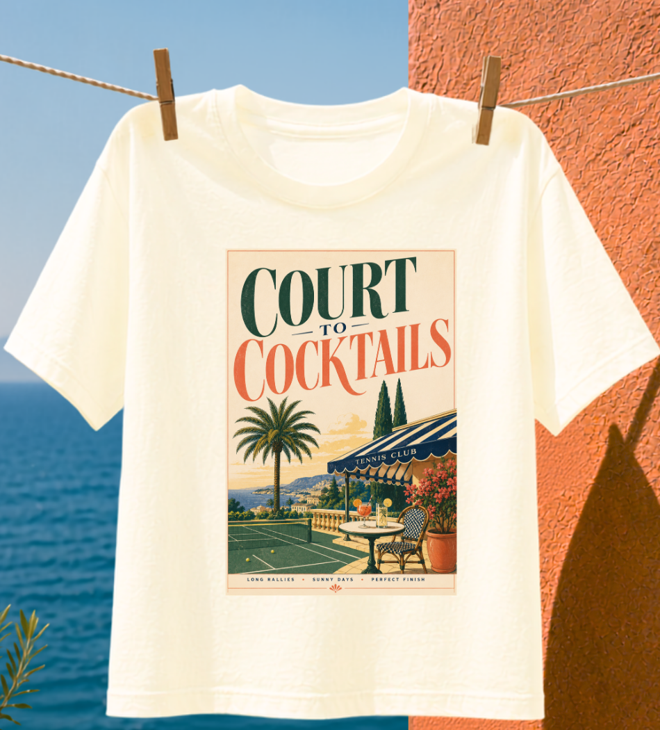 Court To Cocktails Travel T-shirt