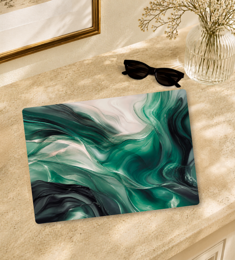 green morano glass inspired glass cheese board by Global Artisan Co, a decorative glass serving board for cheese, appetizers, hosting, gifting, and colorful kitchen styling. Free US shipping