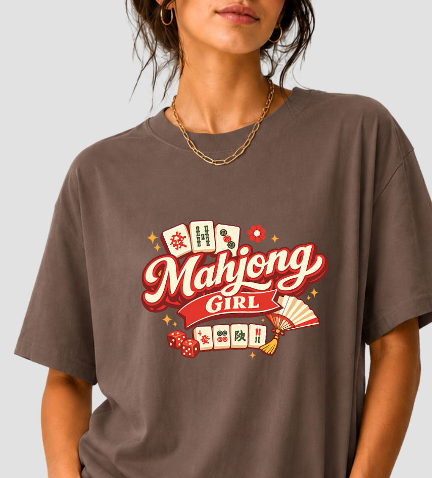 Mahjong Girl Game T-Shirt