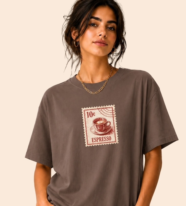 Espresso Stamp Graphic T-shirt