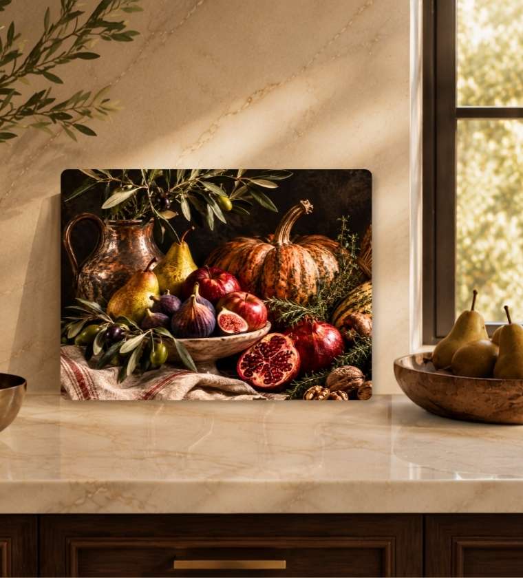 Harvest Living Glass Charcuterie Board