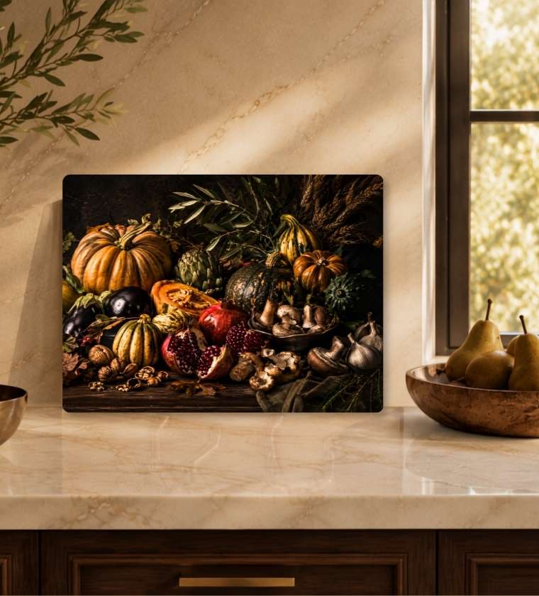 Harvest Living Glass Serving Board