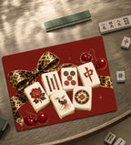 Mahjong Game Night Glass Cheese Board