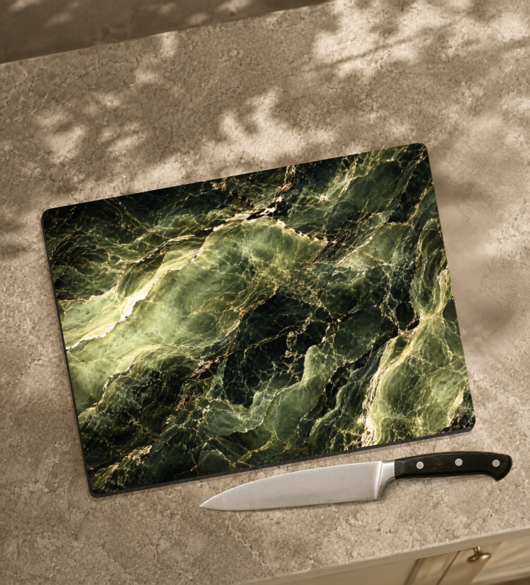 Green Marble Glass Board
