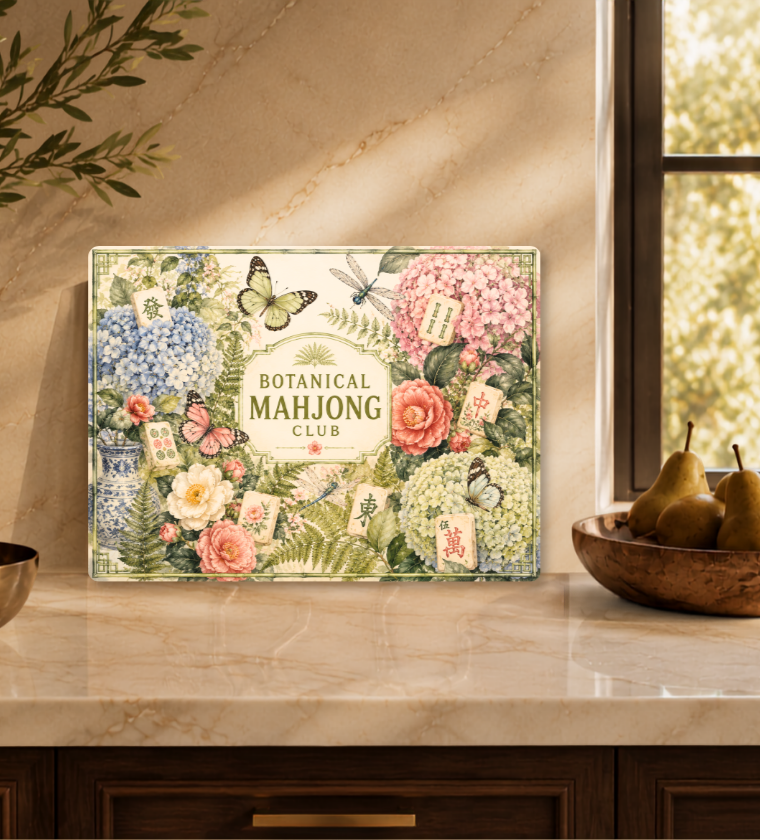 Botanical Mahjong Charcuterie Board