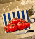 Italian Tomatoes Glass Kitchen Board