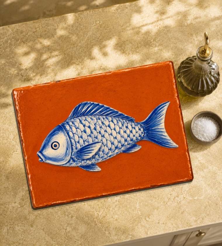 Lucky Fish Glass Cutting Board
