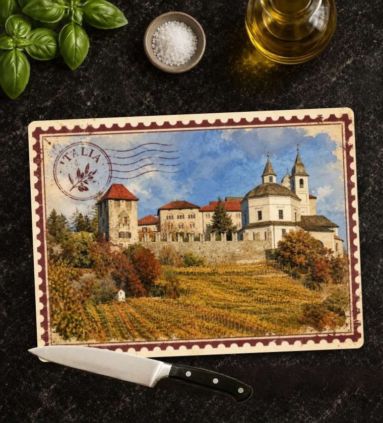 Fall Fields Glass Cutting Board