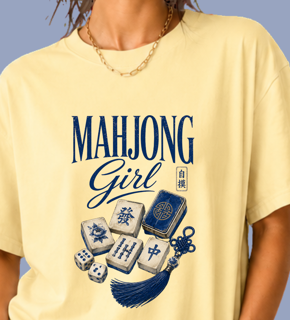 Mahjong Girl Game Night T-shirt