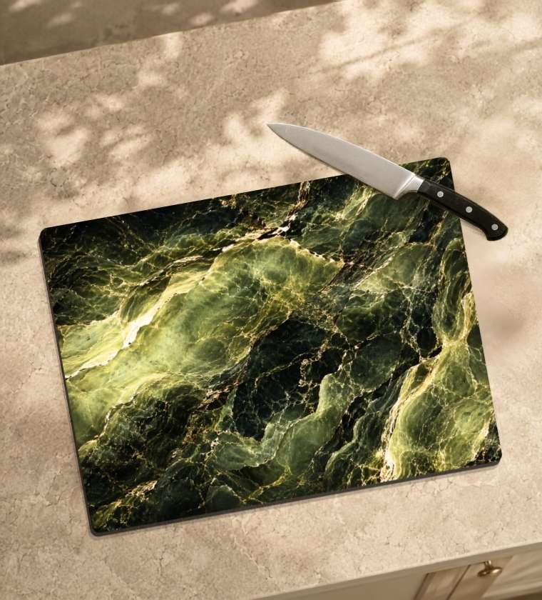 Green Marble Glass Board