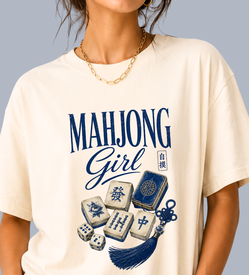 Mahjong Girl Game Night T-shirt
