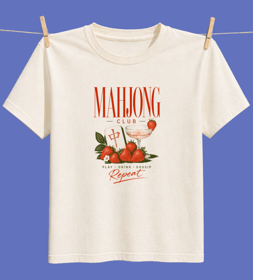 Game Night Mahjong Girl T-Shirt