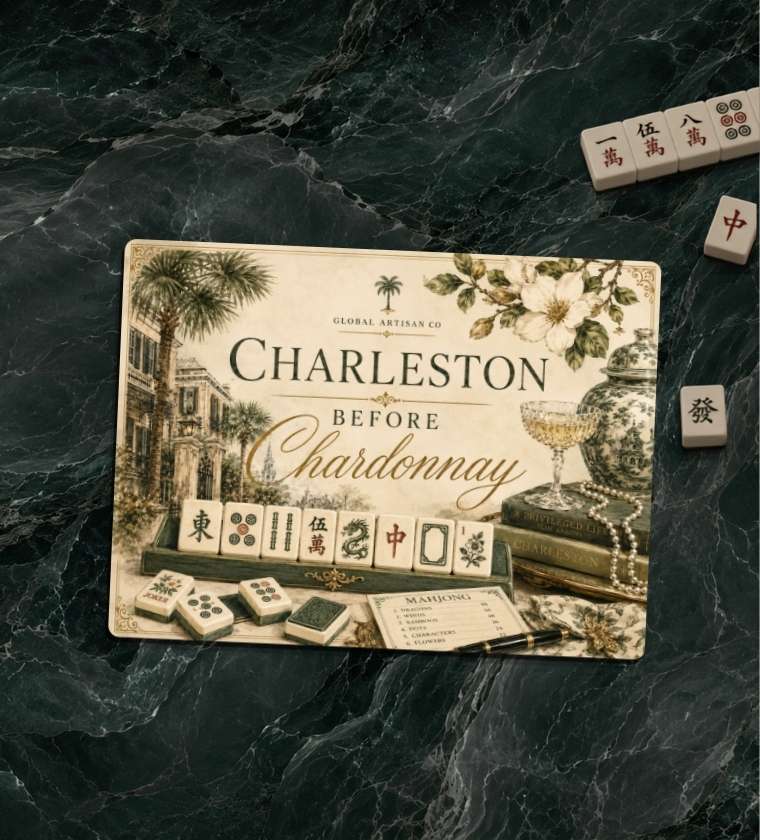 Charleston Before Chardonnay Mahjong Cheese Board