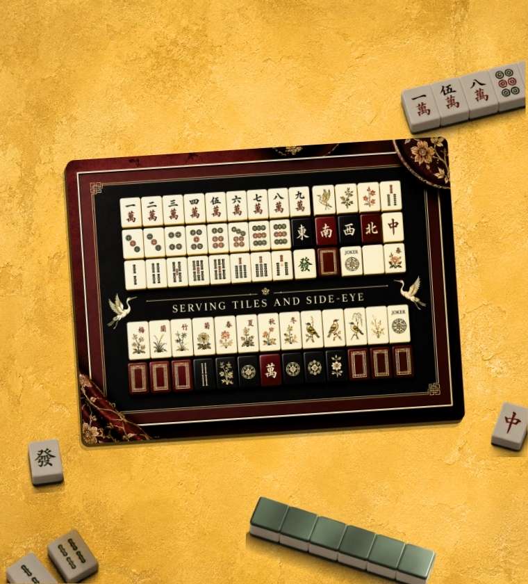 Game Night Mahjong Energy Glass Charcuterie Board