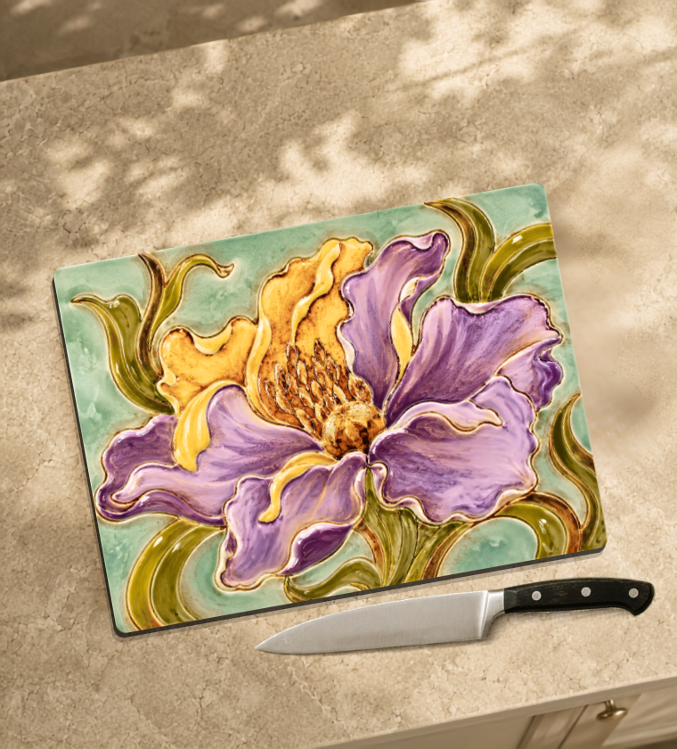 Purple Iris Serving Board