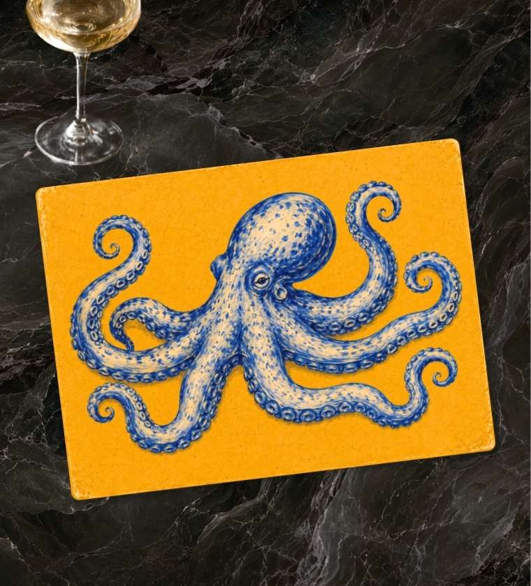 Seafood Glass Serving Board