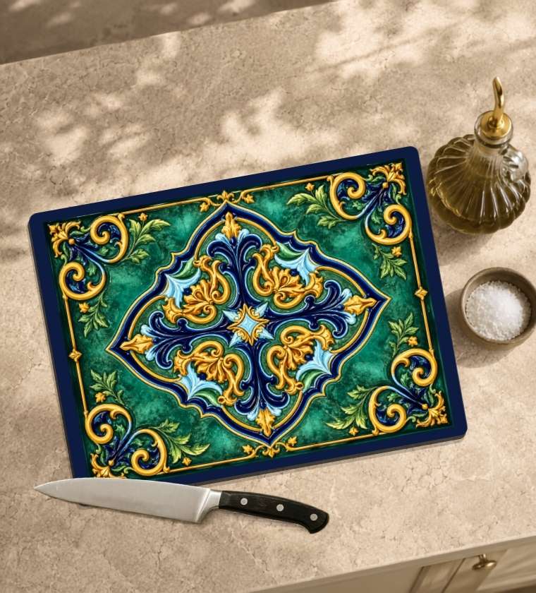 Green Sicilian Tile Glass Board