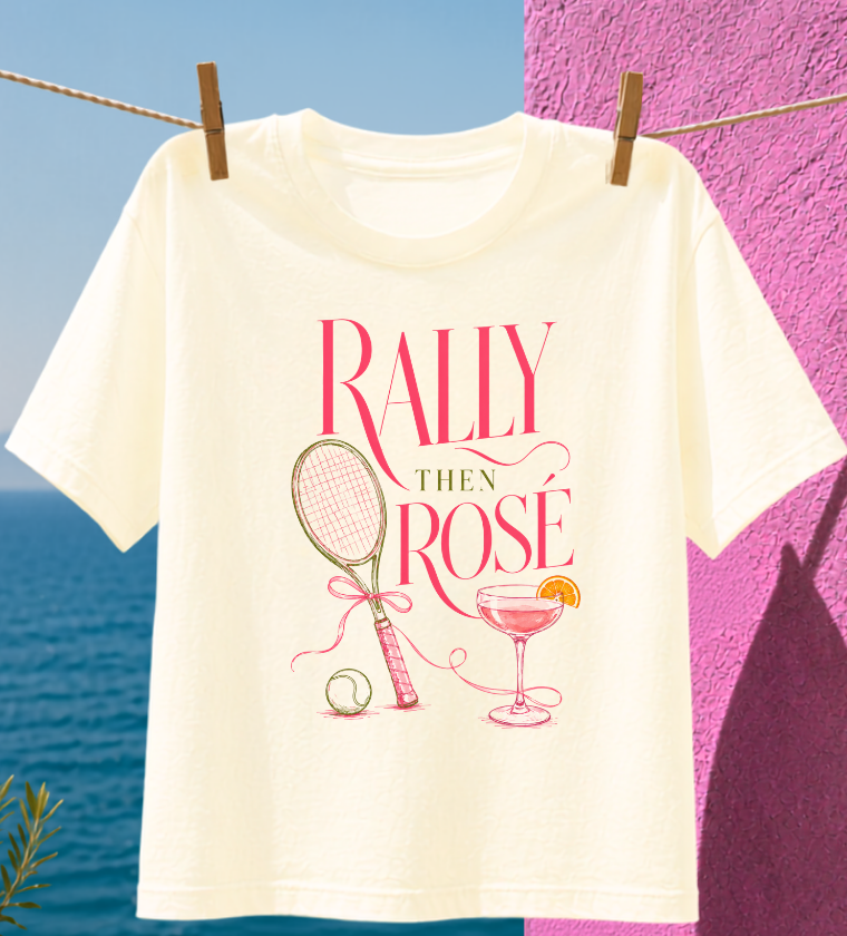 Rally Then Rose Tennis T-shirt